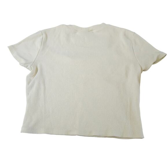 Ninth Hall Cuddie Birch Cream Cut Out Crop  Baby T-Shirt Size XL - Picture 3 of 6